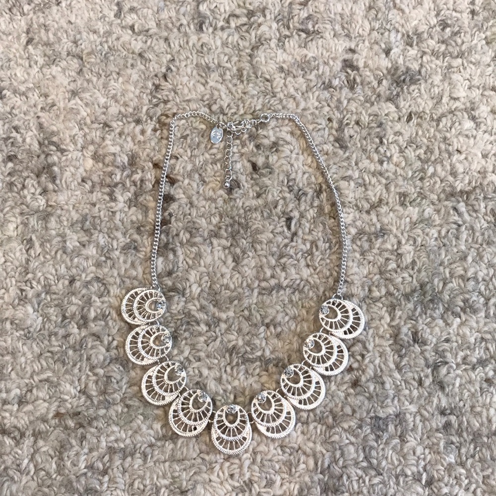 Silver statement necklace